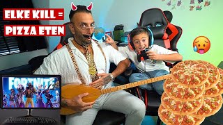 VOOR IEDERE KILL IN FORTNITE MOET JE EEN PIZZA ETEN 🍕 DEVRAN VS MAHMUT  LAKAP JUNIOR [upl. by Mark]