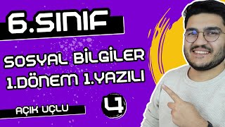 6Sınıf Sosyal Bilgiler 1Dönem 1Yazılı  AÇIK UÇLU SORULAR [upl. by Hindu851]