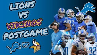 LIONS VS VIKINGS POSTGAME WEEK 7 [upl. by Ojoj]