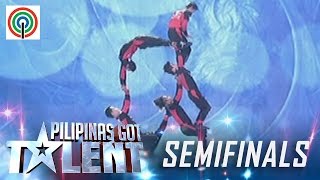 Pilipinas Got Talent Season 5 Live Semifinals Dino Splendid Acrobats  All Male Actobat Group [upl. by Geralda]