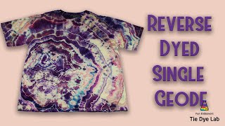 Tie Dye Designs Reverse Dyeing a Geode Using Out White Brite [upl. by Yrrad]