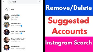 Remove Suggested Accounts on Instagram Search  How to Delete Instagram Search Suggestions [upl. by Lirbaj]