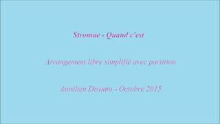 Stromae  Quand cest  Arrangement libre simplifié pour piano [upl. by Esil]