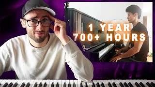 Adult Beginner Piano Progress  1 Year of Practice  Pianist Reacts [upl. by Patterson663]