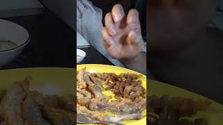 Yummy Fried chicken intestine mukbagshow food [upl. by Reahard347]