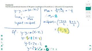 P1 Chp 61  Midpoints and perpendicular bisectors [upl. by Lindy3]