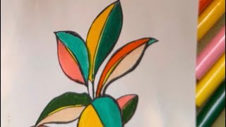 How to draw leaves step by step Easy leaves drawing [upl. by Bonnette]