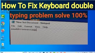 How To Fix Keyboard double typing problem solve 100 [upl. by Alec]