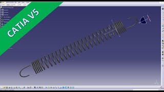 Pull Spring  Zugfeder PART 2  Catia v5 Training  Knowledgeware [upl. by Ayoral]