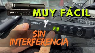 como conectar microfono shure inalambrico blx24sm58  Escaneo de frecuencias  unboxing [upl. by Fulmis]