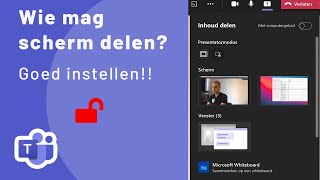 Wie mag scherm delen in Microsoft Teams  De rechten hiervoor instellen [upl. by Alison231]