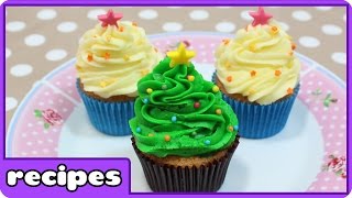 Cupcake Mania  DIY Christmas Tree Cupcakes  Learn how to Cook [upl. by Oinafipe]