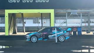 Drenthe Rally 2024 TT Ciruit Assen Mitsubishi Lancer Evolution 6 Nice sound pops bang fire [upl. by Derriey]