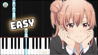 Oregairu OP 2  quotHarumodokiquot  EASY Piano Tutorial amp Sheet Music [upl. by Kcolttam]