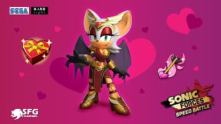 Sonic Forces Speed Battle VALENTINE ROUGE Showcase Gameplay [upl. by Ilario]