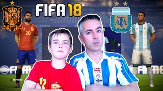 DUELO ESPAÑA VS ARGENTINA  FIFA 18 [upl. by Juline37]