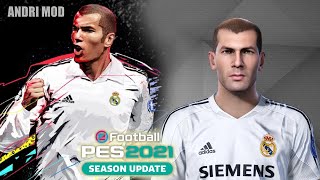 PES 2021  DOWNLOAD FACE ZIDANE CONVERT FIFA 21 TEXTURE [upl. by Spanos987]