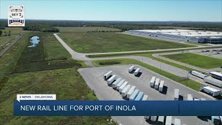 Port of Inola opens Verdigris Southern Railroad [upl. by Dlarej]