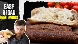 Showing you how to make vegan bratwurst at home  Vegan Sausage Recipe [upl. by Anih939]