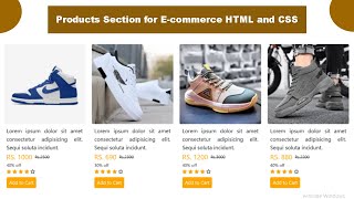 Built Product Section For ECommerce Website  HTML and CSS🔥 [upl. by Leunas]