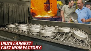 How Americas Largest Cast Iron Pan Factory Makes Almost Two Million Pans per Month — Dan Does [upl. by Emanuel]