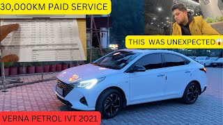 Verna Petrol IVT paid service cost 30000KM TOO EXPENSIVE [upl. by Odetta]