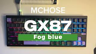 Mchose GX87  KTT Fog blue keyboard typing mechanicalkeyboard [upl. by Jews]