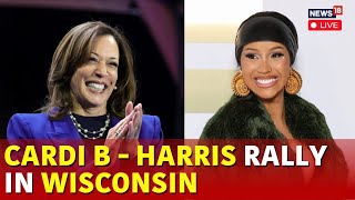 US Elections LIVE  Cardi B And Kamala Harris At Wisconsin Rally  USA  US News Live  N18G [upl. by Addi]