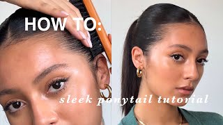 HOW TO Sleek Ponytail Tutorial model inspired  Sloan Byrd [upl. by Jeramie627]