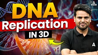 The Replication of DNA Class 12  DNA Replication 3D Animation  DNA Structure amp Process in Hindi [upl. by Haeli]