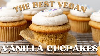 The only vegan vanilla cupcake recipe you need  no eggs no dairy SO easy [upl. by Butch767]