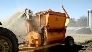 7830TD Bale Processor by Fair Manufacturing featuring a top discharge product demo [upl. by Aicelav]