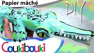 DIY Crocodile en papier mâché  activité artistique pour enfant  Comment faire  How to Make [upl. by Hau]