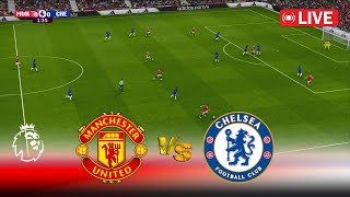 🔴LIVE  MANCHESTER UNITED vs CHELSEA  Premier League 2425  Full Match  PES Game Simulation [upl. by Kcirederf]