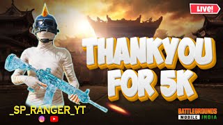 ❤️ THANKS YOU FOR 5K  BGMI LIVE GAMEPLAY bgmi bgmilive pubg pubglive sprangeryt [upl. by Yob211]