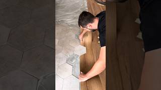 vinyl flooring hexagon cutting 🪄 [upl. by Ailama]