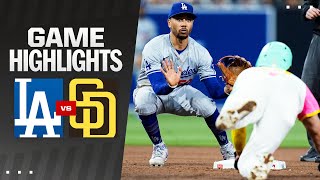 Dodgers vs Padres Game Highlights 51024  MLB Highlights [upl. by Ecneitap]