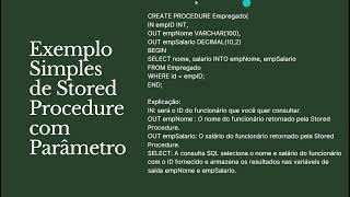 Introdução a Stored Procedures Recurso de Banco de Dados [upl. by Skipton]