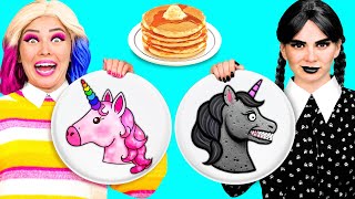 Pancake Art Challenge  Funny Food Situations by Funny Funny [upl. by Jehiel533]