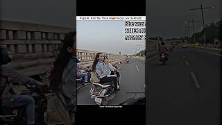 Road Ræge🤬Papa ki pari Show Middle Finger🤬 shorts bike rider papakipari girlrider roadrage r1 [upl. by Ecilayram771]