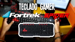 Teclado Fortrek Spider GK704BK Unboxing  Review [upl. by Lavern]