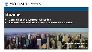 74  Beams Centroid and Second Moment of Area for an asymmetrical section [upl. by Devondra]