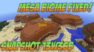 Minecraft 17 Snapshot 13w36b  MESA BIOME FIXED ICE SPIKES NICE SEEDS [upl. by Allain]