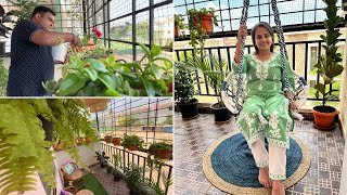 Balcony Garden Organisation amp Decor  Simply Laxmis Life [upl. by Nomor994]