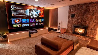 The Modern DREAM Home Theater Room Makeover 2024 [upl. by Aliza]