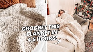 Crochet this blanket in 45 hours Beginner friendly pattern  CJ Design Blog [upl. by Scuram]