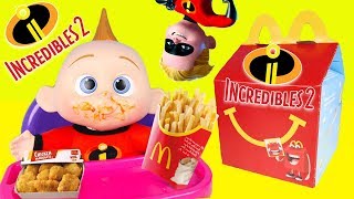 McDonalds Happy Meal Toy Challenge with Incredibles 2 Baby Jack Jack  Ellie Sparkles [upl. by Natascha]