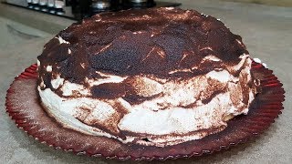 ZUCCOTTO DI PANDORO TIRAMISU CON PANNA CACAO FARCITO CON CREMA AL CIOCCOLATO  FoodVlogger [upl. by Hisbe474]