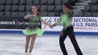 Scarlet Wiley  Cristian McKnightIde  Intermediate Pairs Free Skate  2025 Eastern Sectional Singl [upl. by Fishbein]