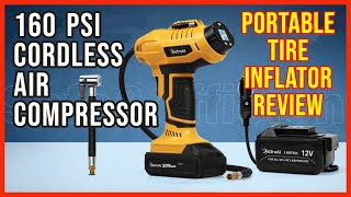 20V Cordless Tire Inflator 160 PSI Portable Air Compressor from AstroAI [upl. by Hgieloj829]